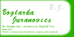 boglarka juranovics business card